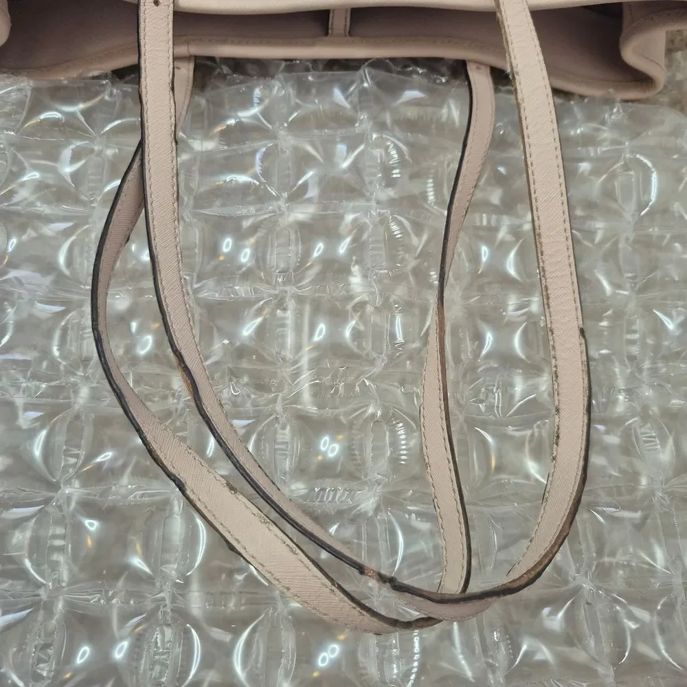 Michael Kors Shania Jet Set Travel Tote Bag Chain Link Blush Pink
